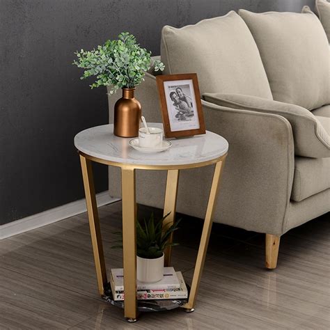 Luxurious Golden Tapered Side Table – DecoraHub