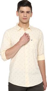 Allen Solly Men Printed Casual Beige Shirt - Buy Allen Solly Men ...