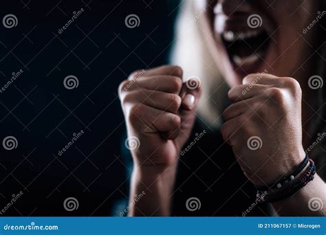 Rage â€“ Portrait of an Angry Woman Stock Image - Image of fist ...