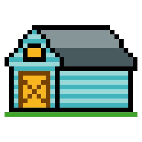 Farm barn in pixel art style 49023438 Vector Art at Vecteezy