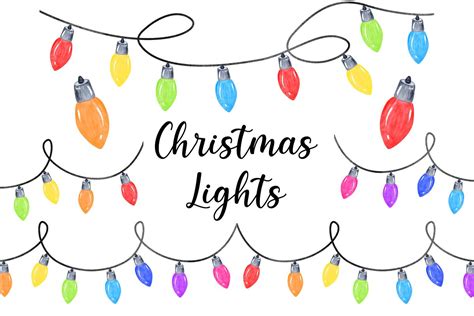 Hanging Christmas Lights Clipart Images