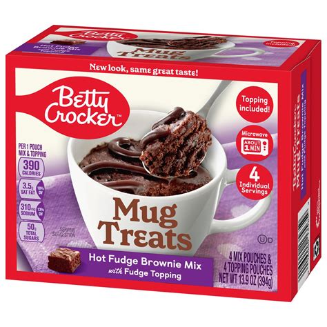 Betty Crocker Mug Treats, Hot Fudge Brownie, 4 Count, 13.9 oz 4 ct | Shipt