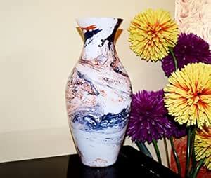 Buy MARBOGLASS India Hand Painted Marble Print Glass Beautiful Flower ...