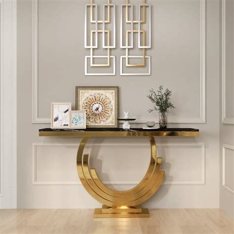 Modern Golden Console Table – Indian Nest