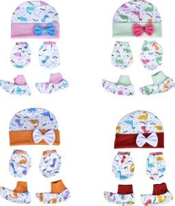 Honey Boo Supersoft cotton Booty, Mitten and Cap combo for new born ...