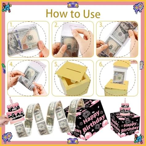 Rxwstt Birthday Money Box for Cash, Money Roll Gift Box for India | Ubuy