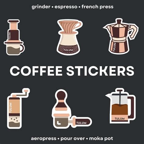 Coffee Stickers 2 pcs – Tulum Coffee