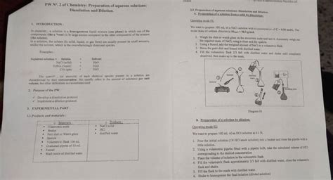 Solved: Ditation raton ef aqueous aoluions: Dessolutos == PW Nº. 2 of ...