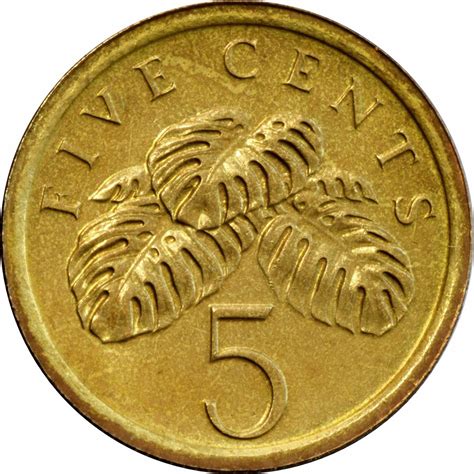 5 cents (blason bas) - Singapour – Numista