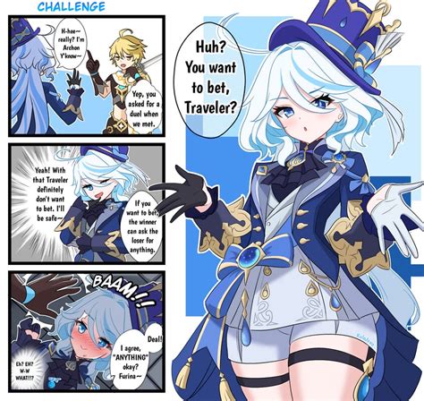 aether and furina (genshin impact) drawn by kulojawa | Danbooru