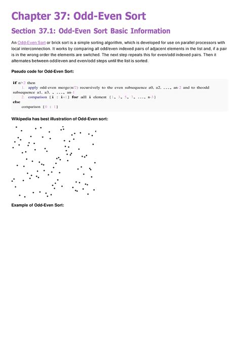 Algorithms 13 - if n> 2 then 1. apply odd-even merge(n/ 2 ) recursively ...