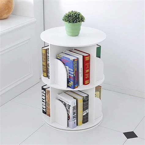 Bookshelf,Creative 360°Rotating Bookcase Simple disassembly Bookshelves ...