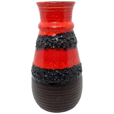 German Mid-Century Modern Pottery Fat Lava Vase Steuler Ceramic ...