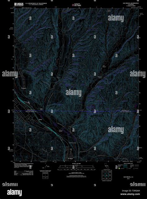 San miguel california map hi-res stock photography and images - Alamy