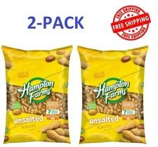 Buy Hampton Farms Unsalted In-Shell Peanuts, High-Protein Snacks (5 lbs ...