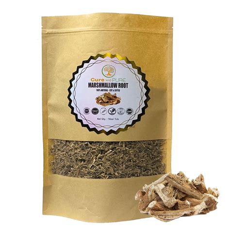 Amazon.com : Cure wid Pure Organic Marshmallow Root Herb 1LB – Cut ...