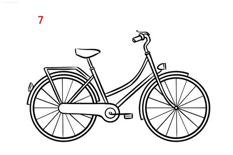 Bike Drawing » How to draw an Bike Step by Step