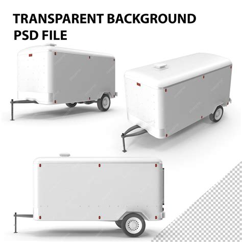 Premium PSD | Tow Container Trailer PNG