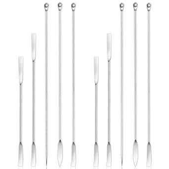 10Pcs Lab Spoons Stainless Steel Lab Spatula Micro Scoop Mini Metal ...