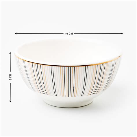 Buy Festivora Porcelain Striped Katori - 180ml from Home Centre at just ...