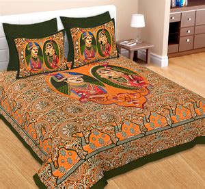 SPANGLE Cotton Double Flat 104 TC Printed Bedsheet - Buy SPANGLE Cotton ...