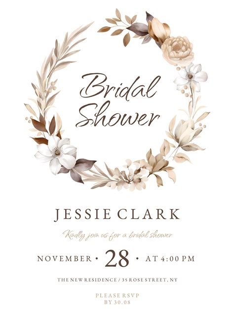 Rustic Bridal Shower Invitations
