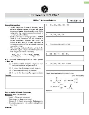 Common Names of Ncert Organic Compounds Ummeed NEET 2025 - Ummeed NEET ...