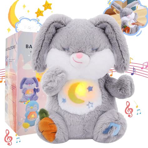 Amazon.com: MILEGI Breathing Stuffed Animal, Soothe Snuggle Bunny Plush ...