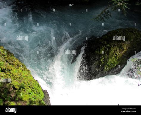 Spirit Falls at White Salmon River in WA Stock Photo - Alamy