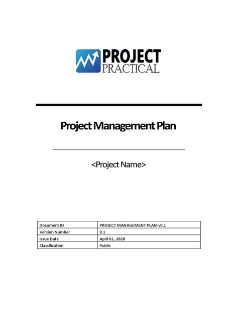 Complete Project Management Plan Example PDF 的图像结果