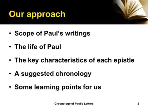 A chronology of paul’s letters | PPTX