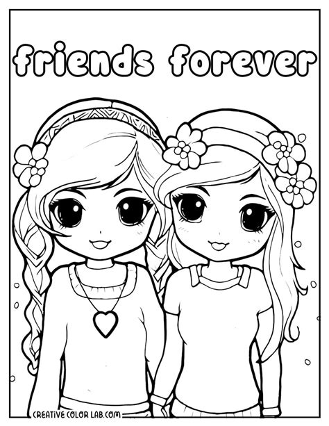 Printable Best Friend Coloring Pages | Free Friendship Printables