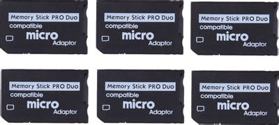 YTM Ytm (Pack Of 6) Micro SD TF to Memory Stick MS Pro Duo Adapter 128 ...