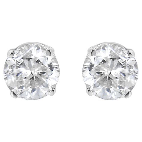 1 Carat Diamond Solitaire Stud Earrings For Sale at 1stDibs | solitaire ...