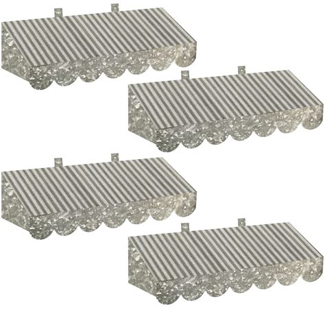 Buy 4 Piece 3D Awning Wall Decorations Stripes Paper Awning Kids ...