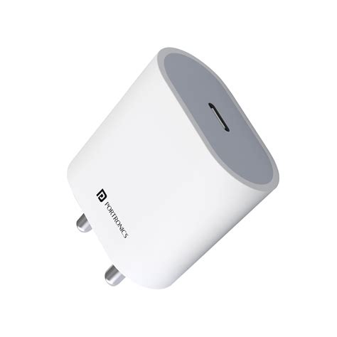Portronics Adapto 20 Type C 20w Charger for Android,iPhone 14/14 Plus ...