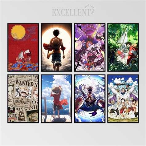 One Piece Posters 8 Pack One Piece Manga Art Anime Wall Print - Etsy UK