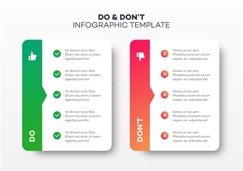 Do and dont infographic template vector 32048360 Vector Art at Vecteezy