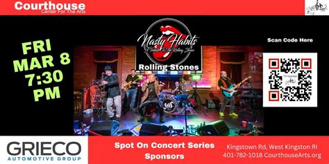 Rolling Stones-Nasty Habits 3/8/24 FRI 7:30PM, Courthouse Center for ...