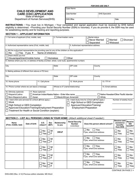 Dhs 4583 Form ≡ Fill Out Printable PDF Forms Online