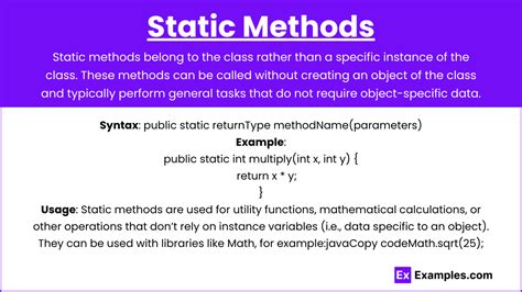 Image result for What Are Static Methods Examples