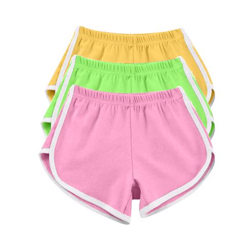 Blue Womens Shorts 3PC Shorts For Casual Summer Sports Yoga Shorts ...