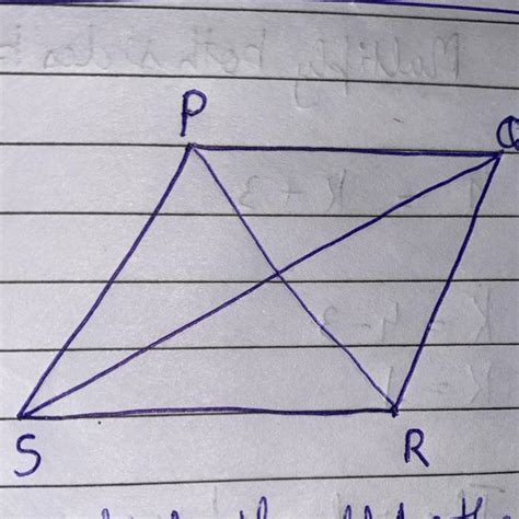 The points P(- 2,- 1) Q(k, 0) R(6, 3) and S(3, 2) are the vertices of a ...