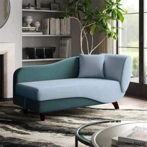 Wooden Bazar Gaven Upholstered Chaise Lounge