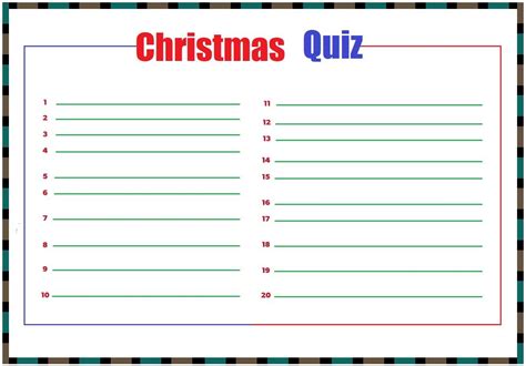Printable Christmas Quiz 的图像结果