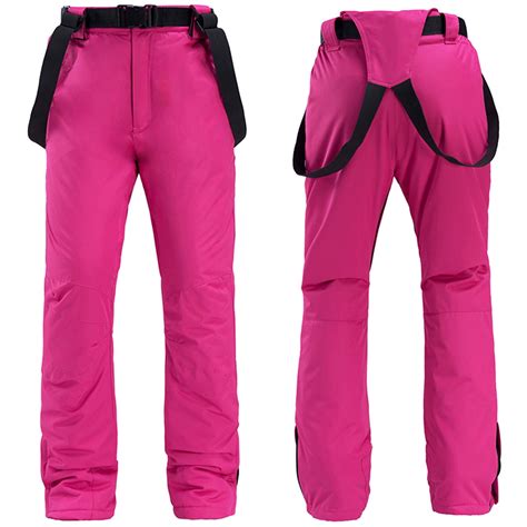 JULMCOMO Hot Pink Ski Pants Women Winter Insulated Fleece Thermal ...