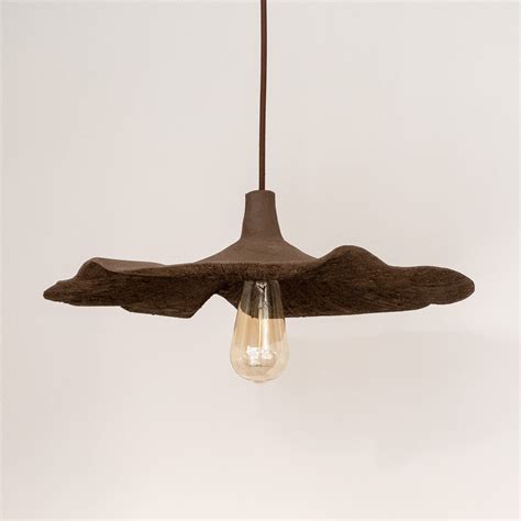 Handmade Ceramic Flower Pendant Light: Wabi Sabi Island Lighting ...