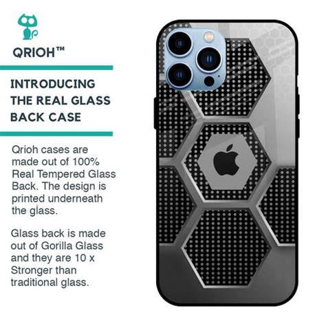 Hexagon Style iPhone 13 Pro Max Glass Back Cover - Flat 35% Off On ...