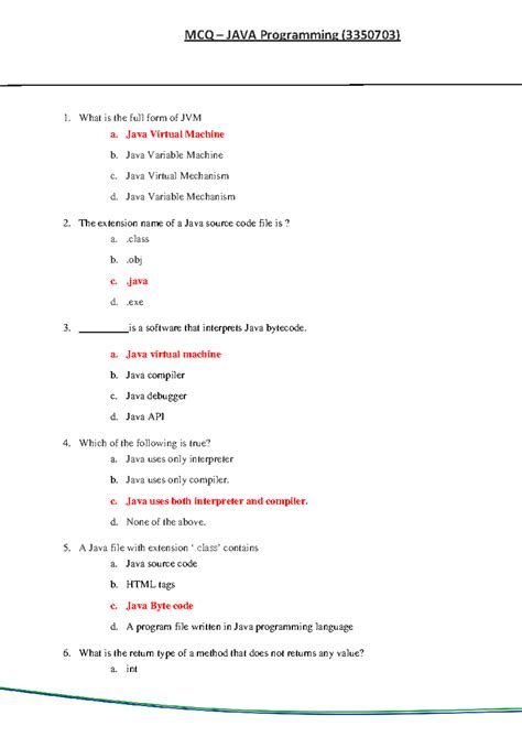 Java Programming-3350703 - Java Programming - GTU - Studocu