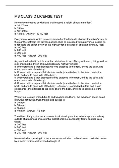 Image result for Class D License Test